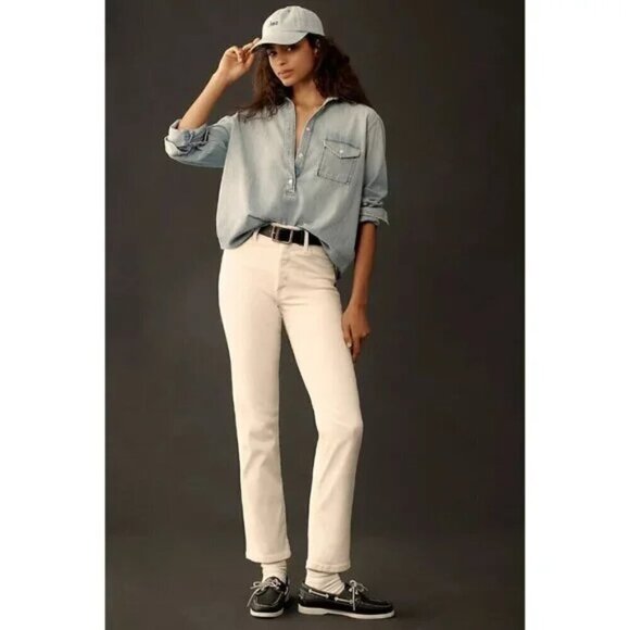 MOTHER The Tomcat High Waisted Jeans in Wash Cream Puffs Size US 29 - Picture 13 of 14